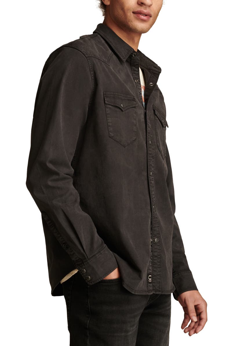 Lucky Brand - Camisa De Manga Larga Para Hombre, Color índigo Occidental, Rojo Plaid, Small