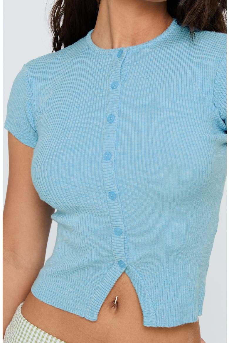 Suzu Rib Button-Up Top, Alternate, color, LIGHT BLUE