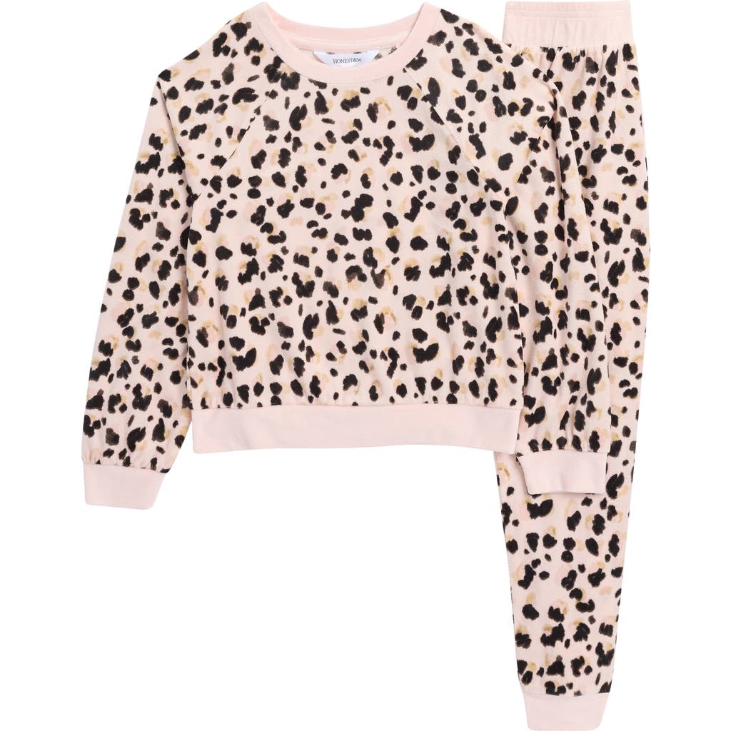 Honeydew Kids' Snuggle Up Print Lounge Sweatshirt & Joggers Set In Neutral