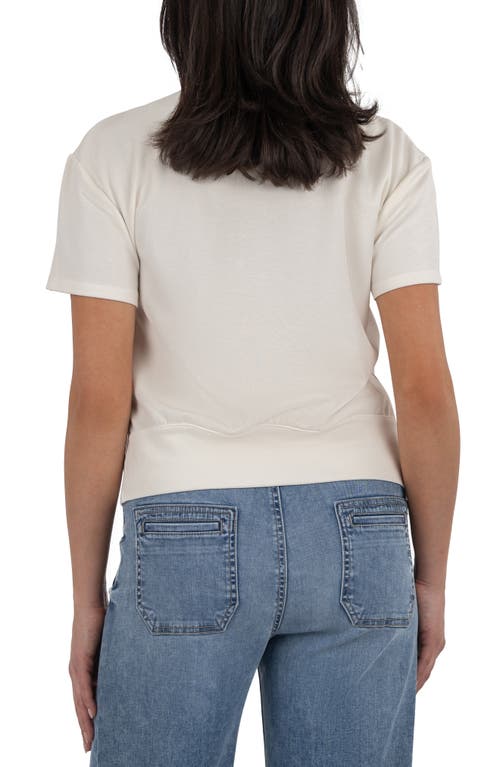 Kut From The Kloth Avi Twist Front T-shirt In White