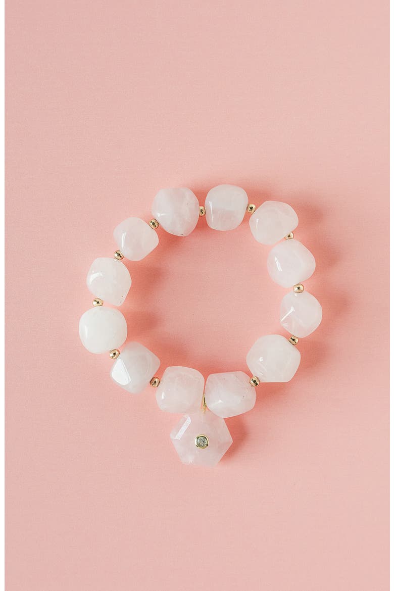 Single Love Stretch Bracelet, Alternate, color, PINK