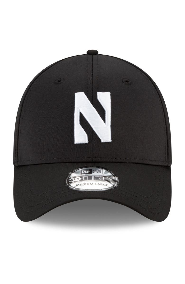 New Era Men's New Era Black Northwestern Wildcats Campus Preferred 39THIRTY Flex Hat, Alternate, color, 