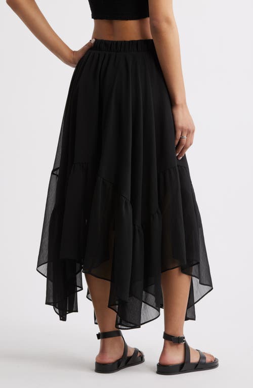 Bp. Boho Ruffle Trim Maxi Skirt In Black