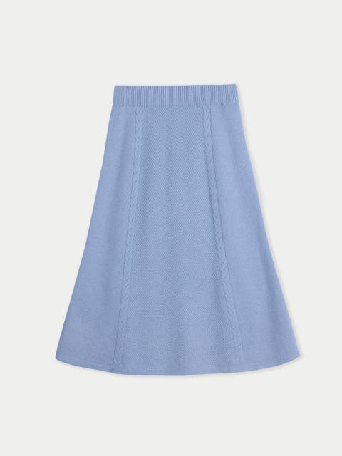 A-Line Cashmere Knitted Skirt