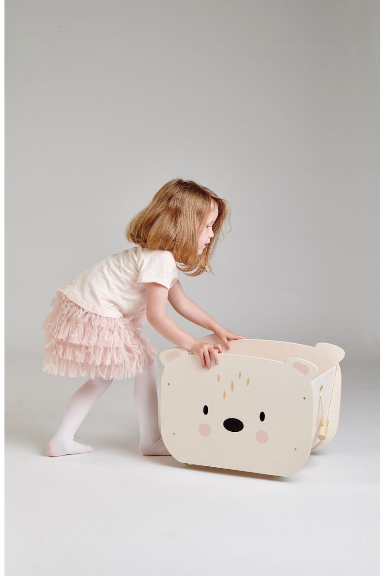 Pull Along Bear Cart, Alternate, color, MULTI