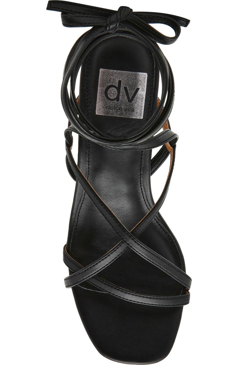DV by Dolce Vita Haze Ankle Tie Black Heel Sandal, Alternate, color,