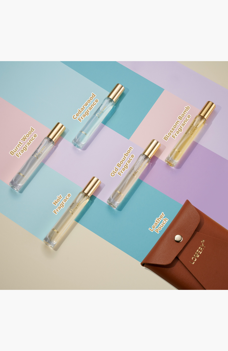 Lovery Luxe 6-Piece Perfume Set for Men, Alternate, color, Brown