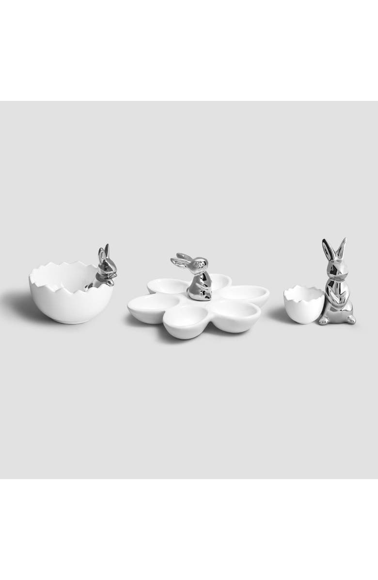 Togas Falber Egg Dish, Alternate, color, White