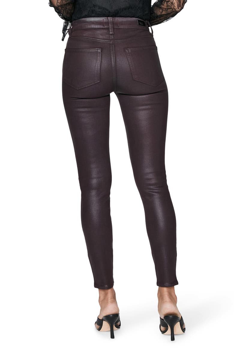 PAIGE Hoxton Coated High Waist Ankle Skinny Jeans, Alternate, color, 