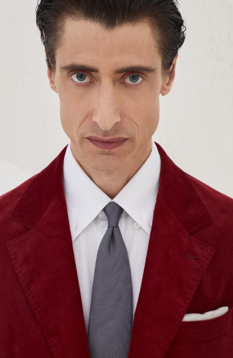 Brunello Cucinelli Silk tie with pattern, Alternate, color, Lead