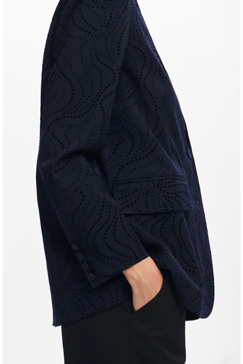 Hamburgo Floral Eyelet Blazer, Alternate, color, BLUE