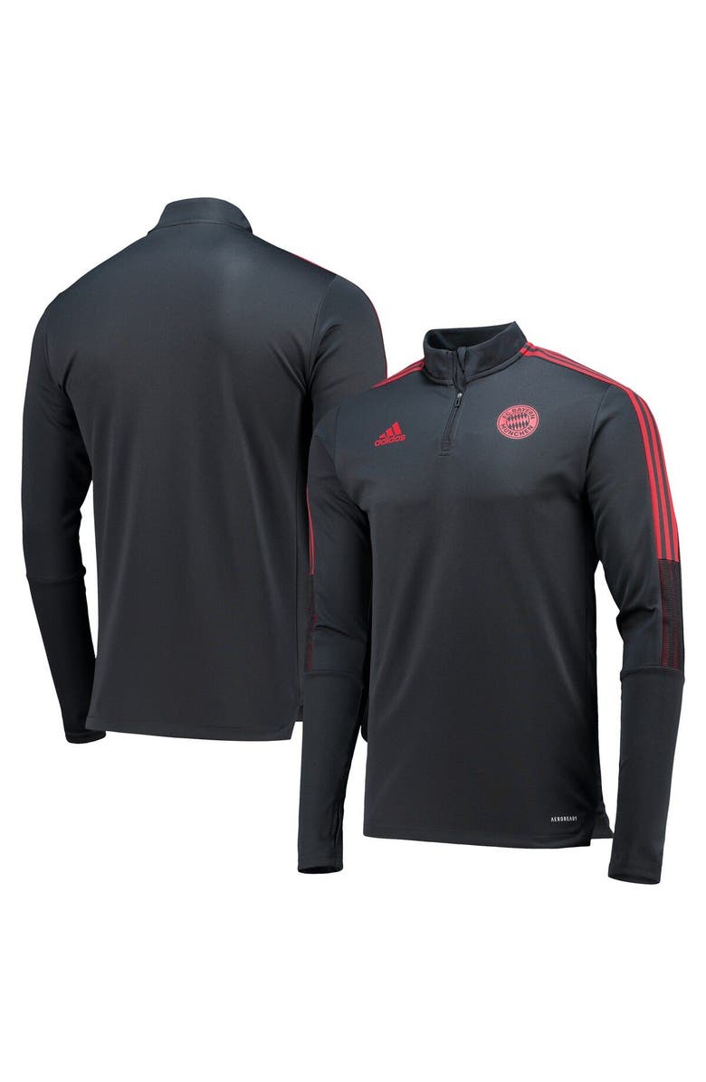 adidas Men's adidas Gray Bayern Munich AEROREADY 2021/22 Coaches Quarter-Zip Training Top, Alternate, color, 