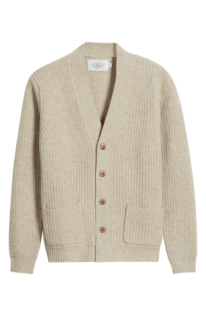 ALEX CRANE Vale Merino Wool V-Neck Cardigan, Alternate, color, Bone