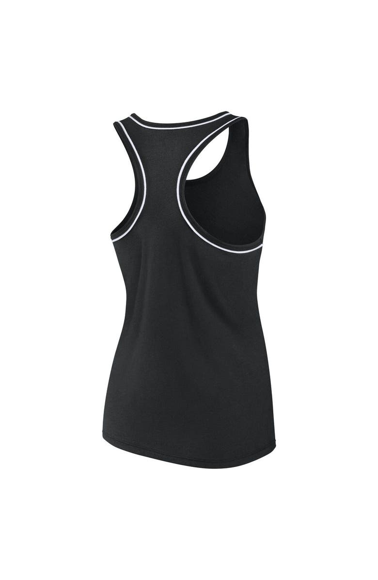 FANATICS Women's Fanatics Branded Black Milwaukee Bucks Wordmark Logo Racerback Tank Top, Alternate, color, Black