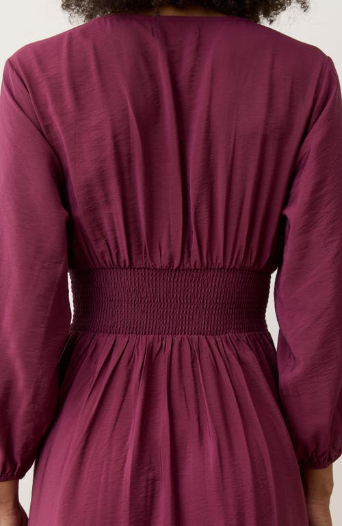 Marine Layer Daphne Long Sleeve Maxi Dress In Purple