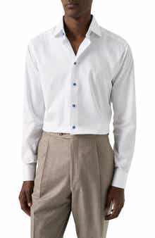 Contemporary Fit Geometric Twill Dress Shirt
