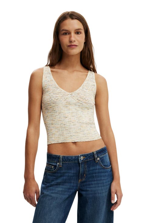 Women's Pointelle Knit Tank