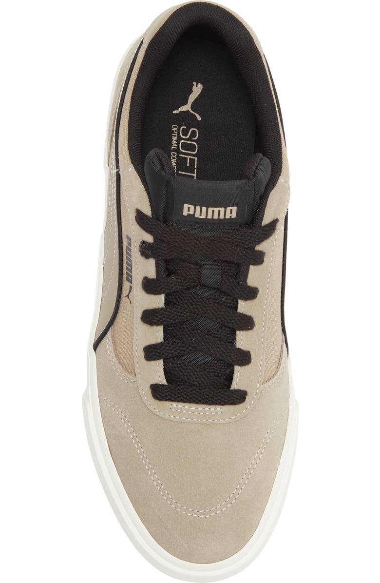 PUMA Court Classic Vulcanized Sneaker, Alternate, color, Ice Coffee/ Puma Black