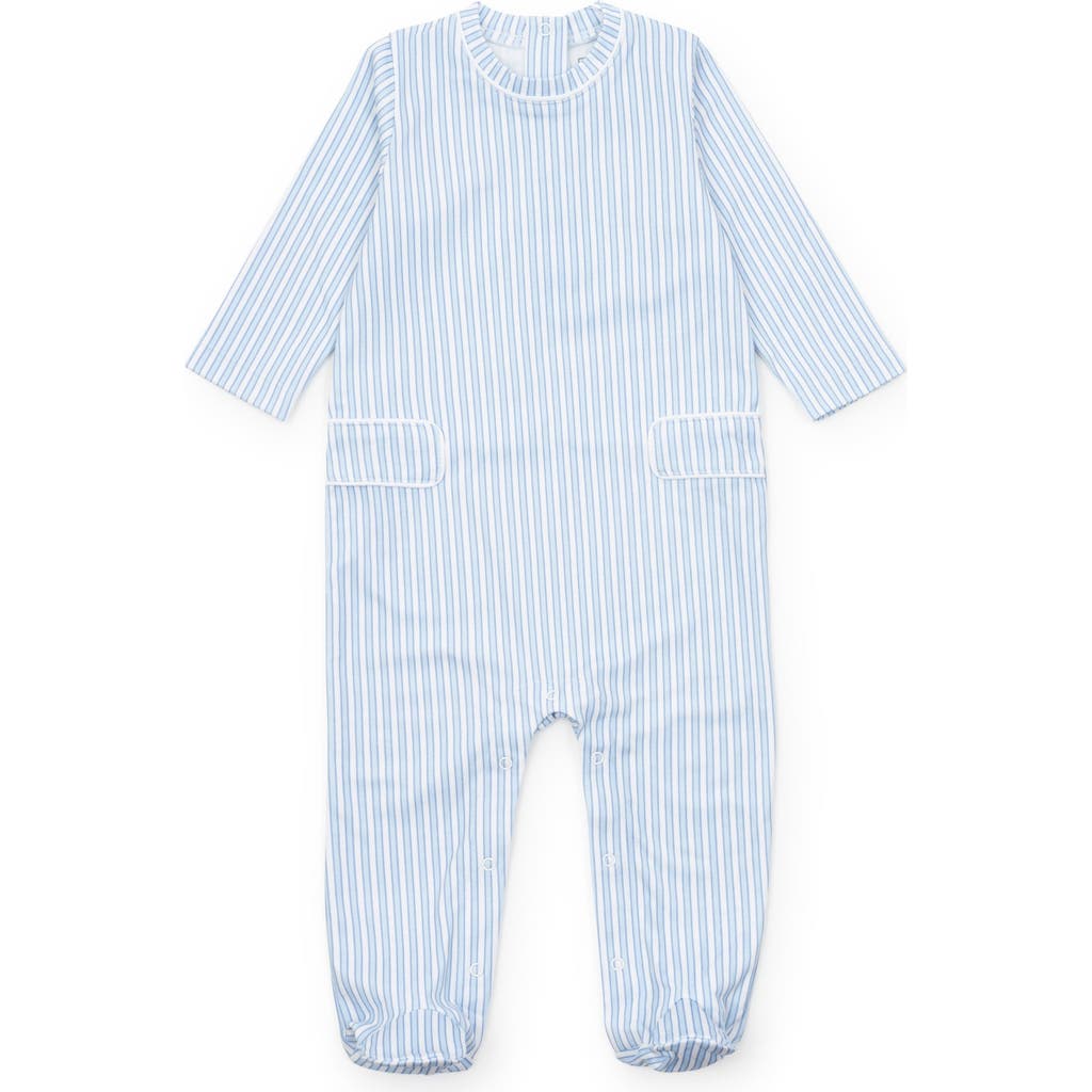 Lila And Hayes Preston Boys' Romper In Blue