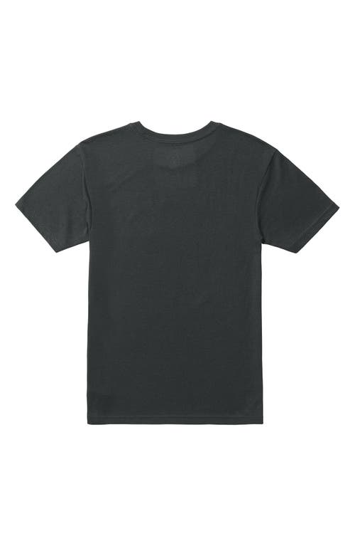 Volcom Kids' Octoparty Graphic T-shirt In Washed Black Heather
