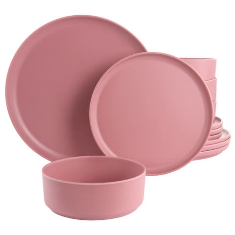 Canyon Crest 12 Piece Round Melamine Dinnerware Set