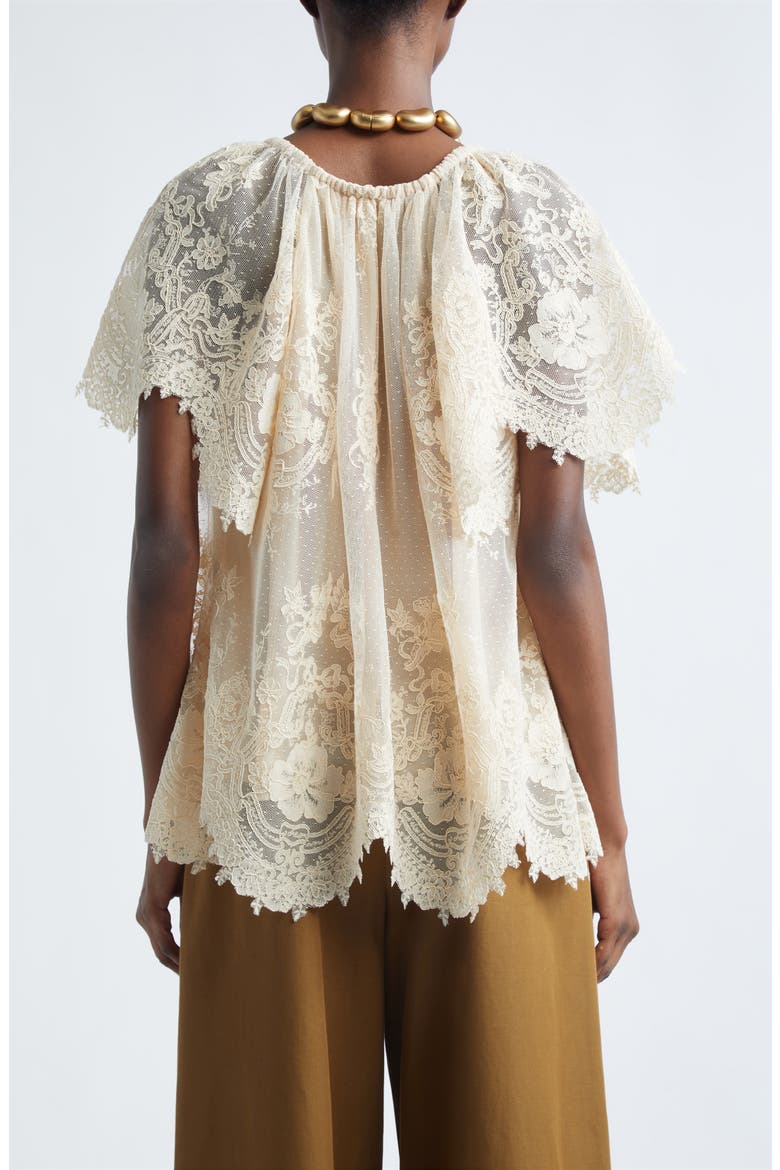Luna Lace Flutter Top, Alternate, color, CREAM
