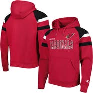 STARTER Men's Starter Cardinal Arizona Cardinals Draft Fleece Raglan Pullover Hoodie