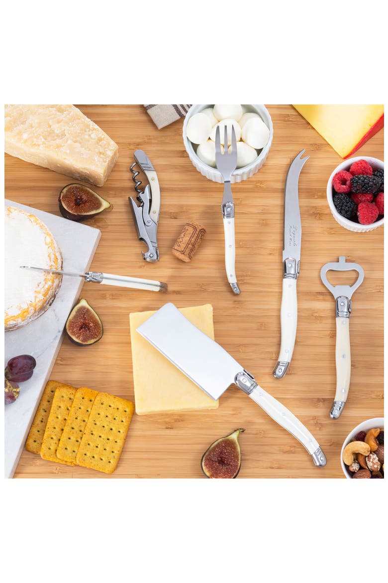 Essential 9-Piece Assorted Charcuterie Knife & Fork Set, Alternate, color, FAUX IVORY