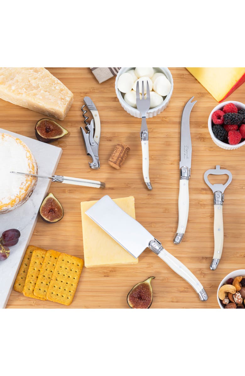 FRENCH HOME Essential 9-Piece Assorted Charcuterie Knife & Fork Set, Alternate, color, Faux Ivory