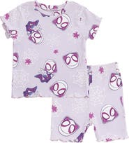 Marvel Ghost-Spider Spidey and His Amazing Friends Ribbed T-Shirt & Shorts Set