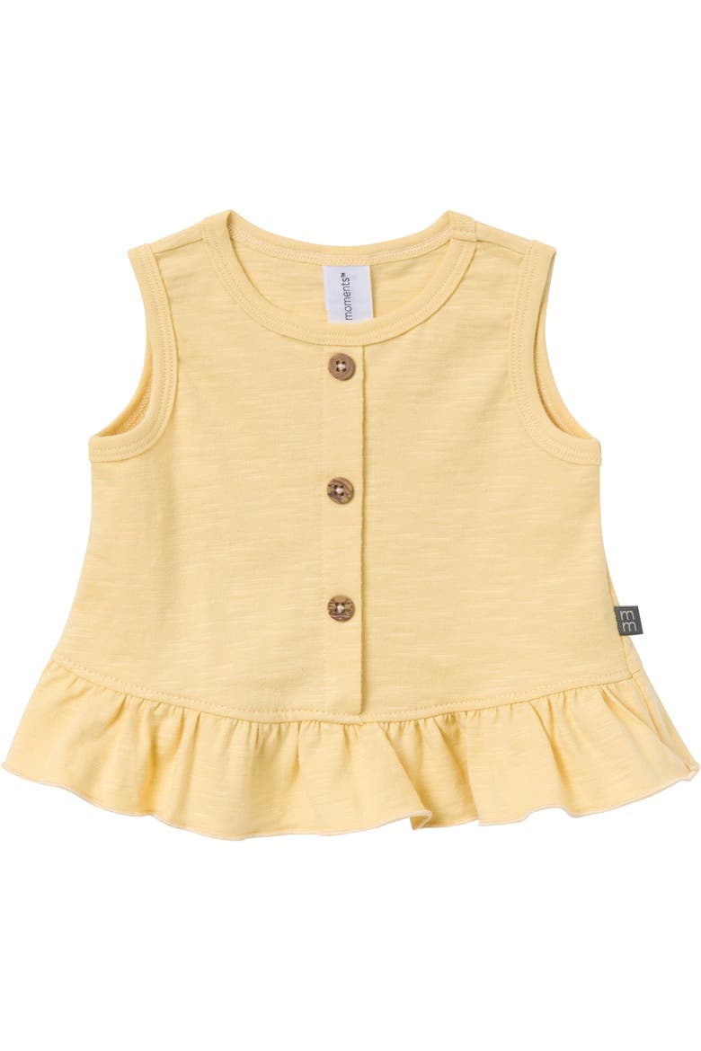 Sleeveless Peplum Tops and Shorts Set, Alternate, color, Lemon Vines
