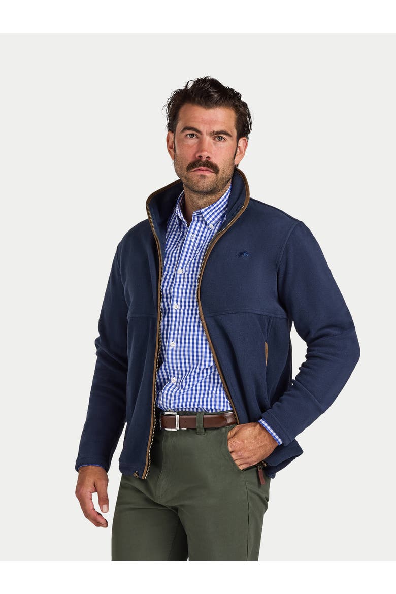 Fleece Zip Through Jacket, Alternate, color, Navy