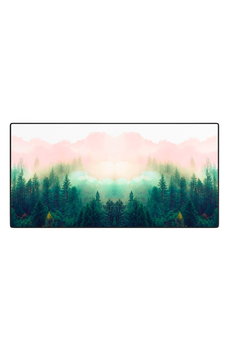 Deny Designs Mountain Landscape Painting 01 Desk Mat, Main, color, Green