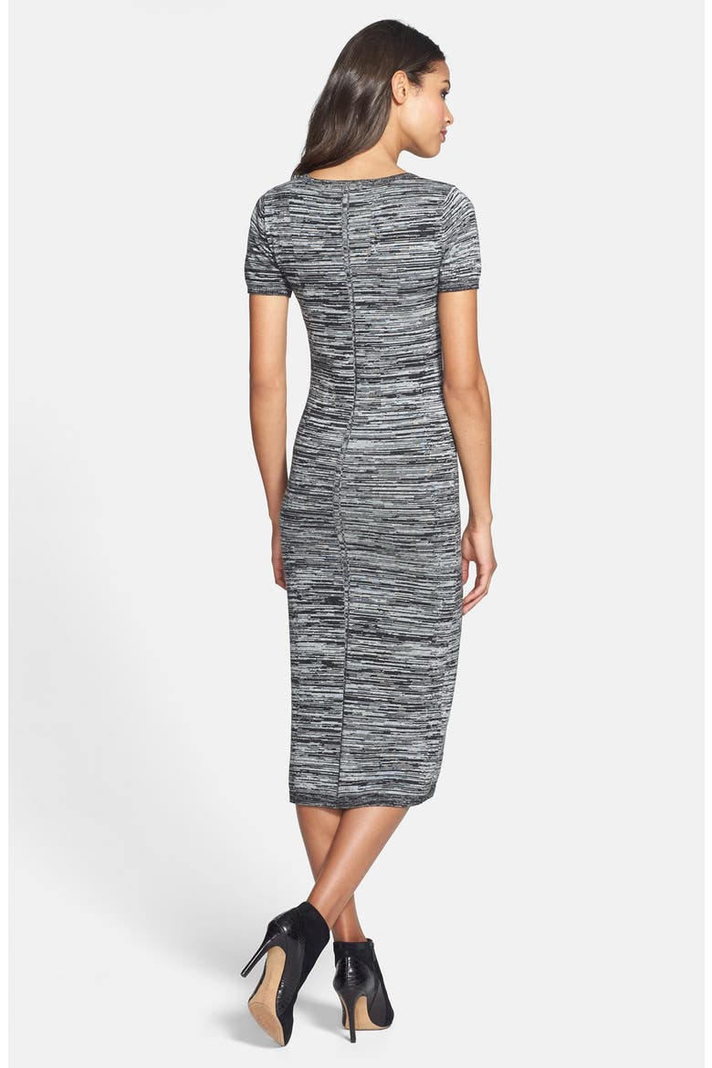 Space Dye Midi Sweater Dress, Alternate, color, BLACK LIGHT/ GREY MELANGE
