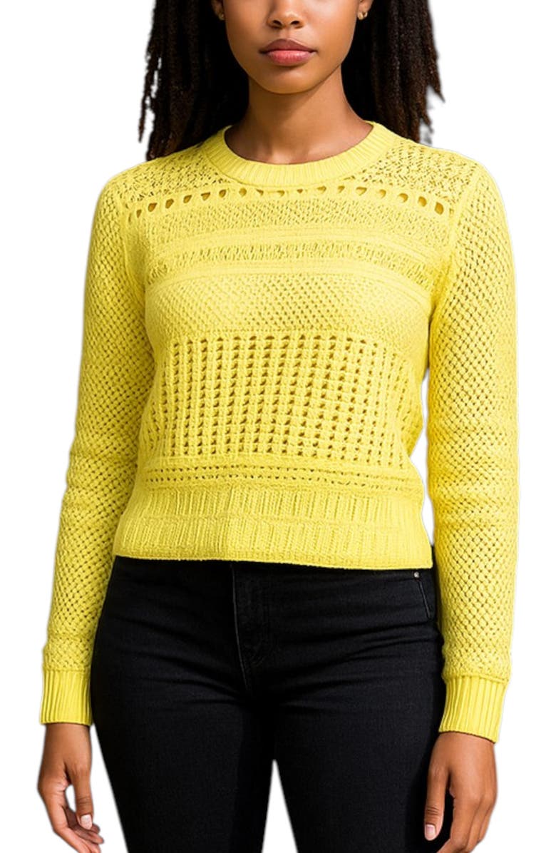 Bishop + Young Good Sport Pointelle Sweater, Main, color, Citrus