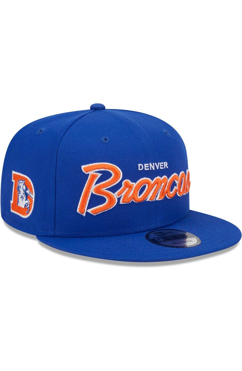 New Era Men's New Era Royal Denver Broncos Main Script 9FIFTY Snapback Hat, Main, color, 