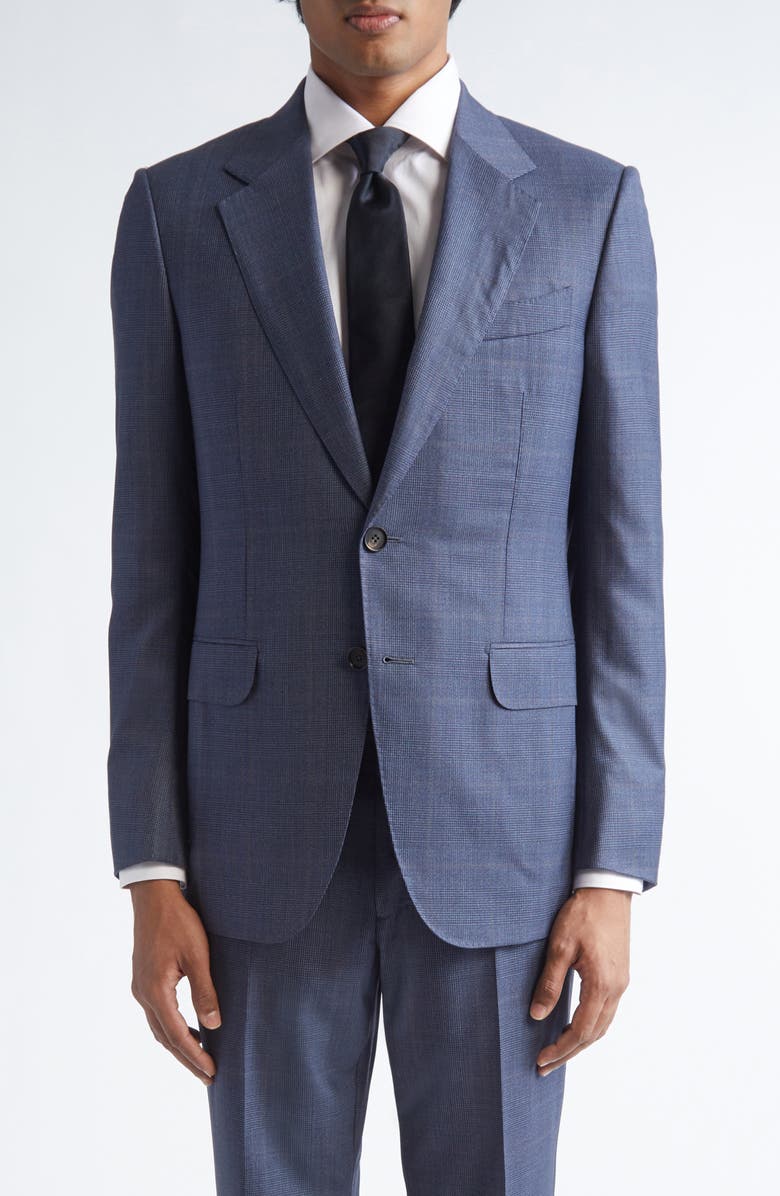 ZEGNA Plaid Centoventimila Wool Suit, Main, color, Blue