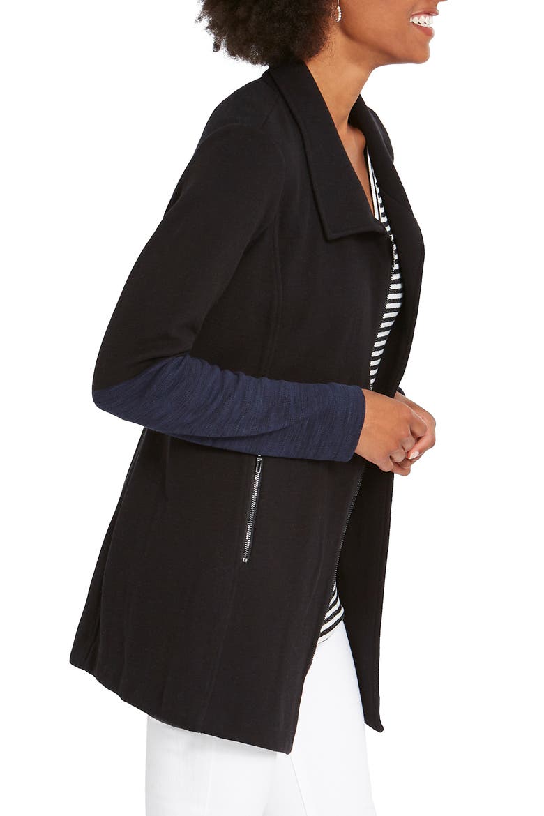Take Charge Front Zip Knit Jacket, Alternate, color, BLACK ONYX