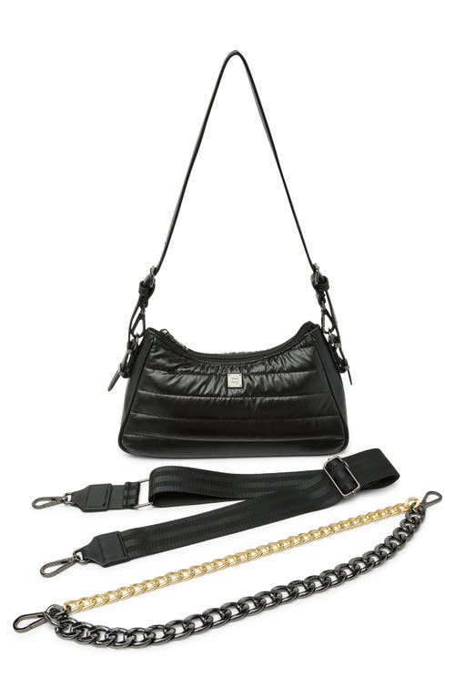 Think Royln Cosmopolitan Quilted Shoulder Bag In Black