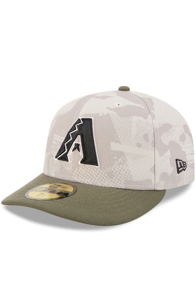 New Era Men's New Era Light Beige/Olive Arizona Diamondbacks 2025 Armed Forces Day 59FIFTY Fitted Hat, Alternate, color, Light Beige