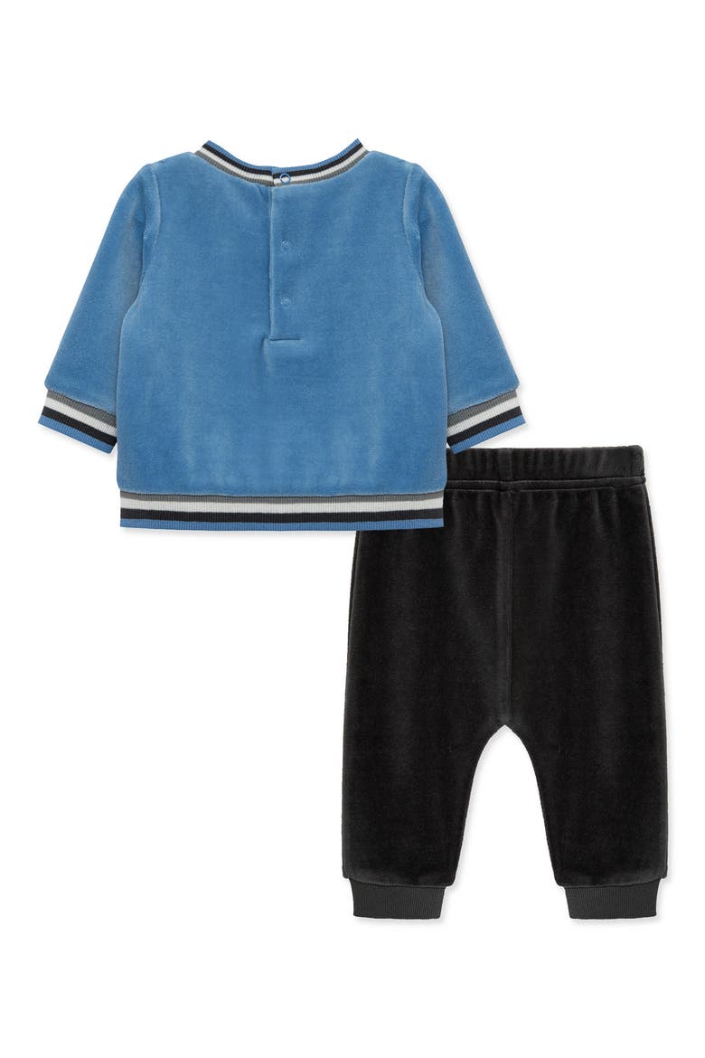 Kids' Racing Puppy Velour Top and Pants Set, Alternate, color, PINK MULTI