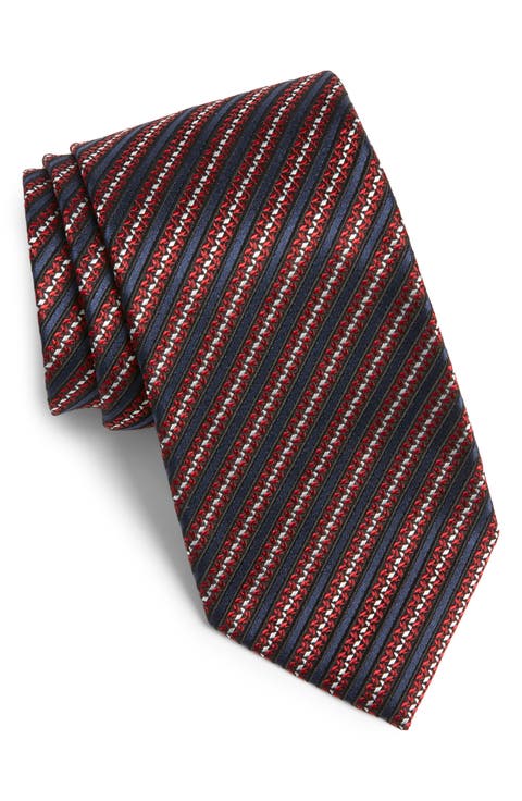 Stripe Mulberry Silk Tie