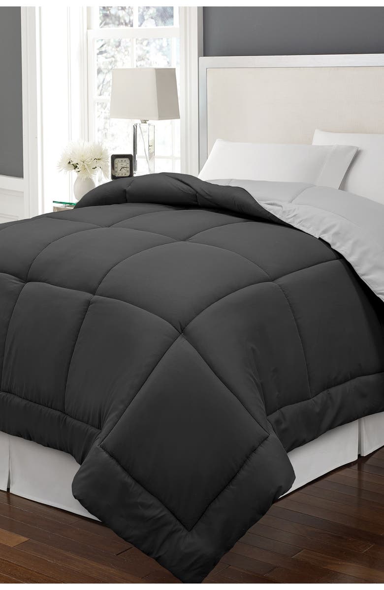 BLUE RIDGE HOME FASHIONS Reversible Down Alternative Microfiber Comforter, Main, color,