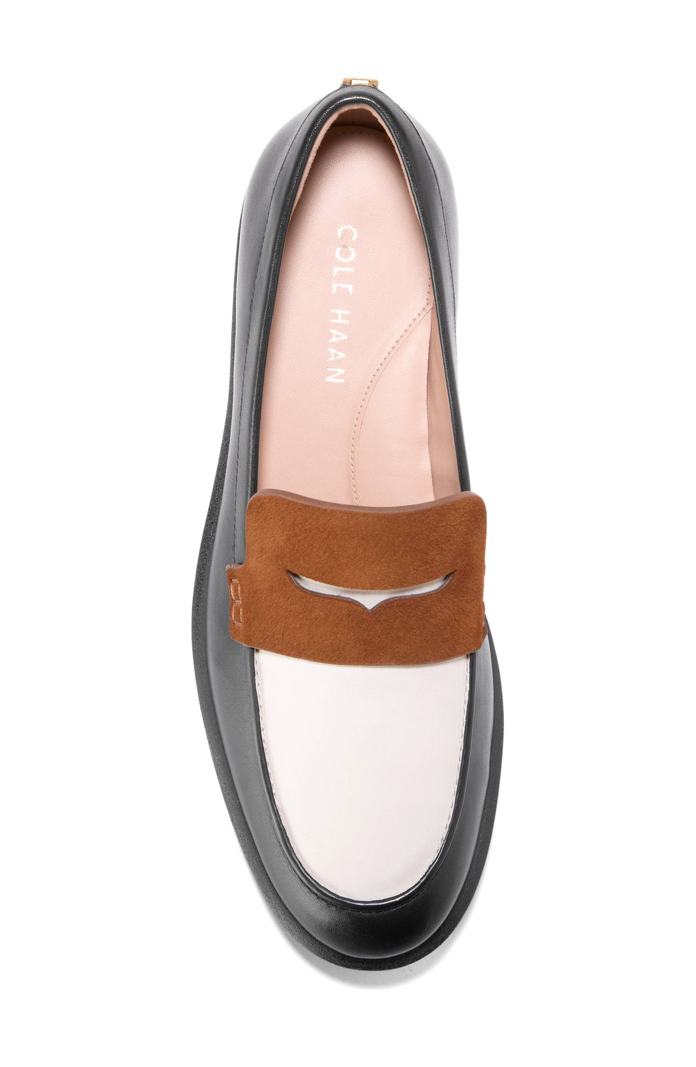 Cole Haan Gwendolyn Penny Loafer, Alternate, color, Black / Ivory / Tobacco