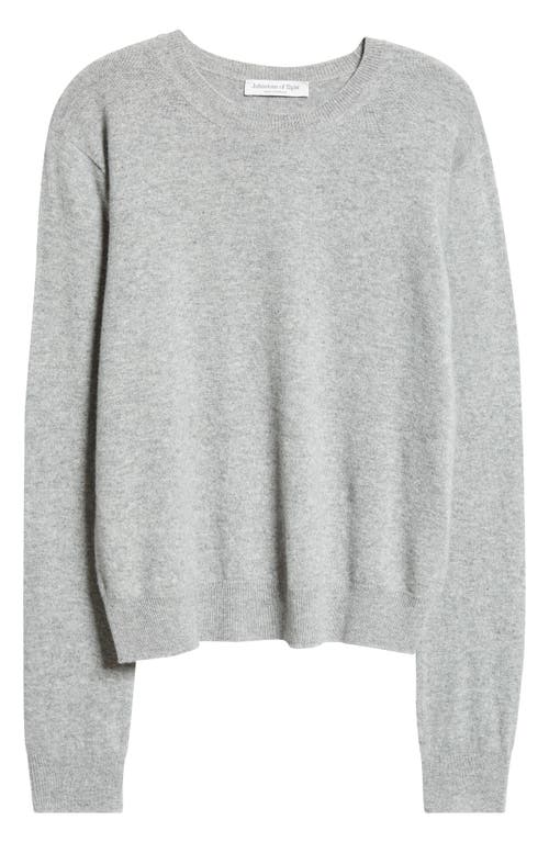 Johnstons Of Elgin Classic Cashmere Crewneck Sweater In Light Grey