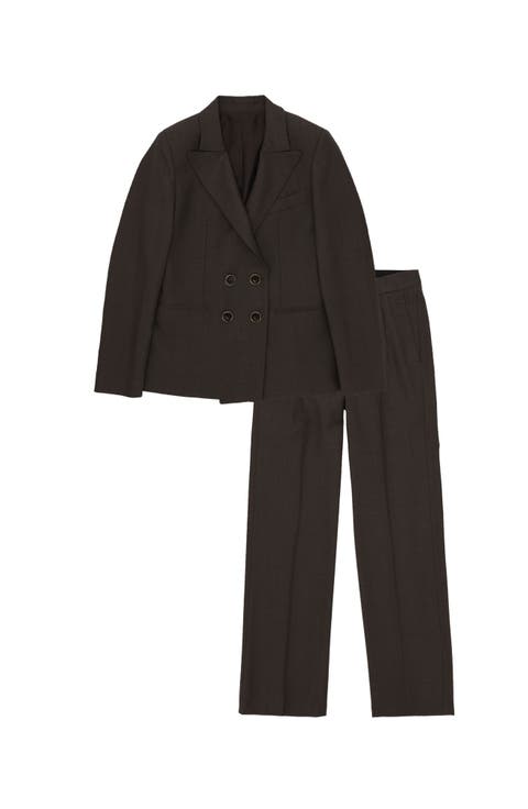 Dark Brown Fresco Wool Suit