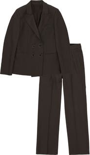 Fortela Dark Brown Fresco Wool Suit