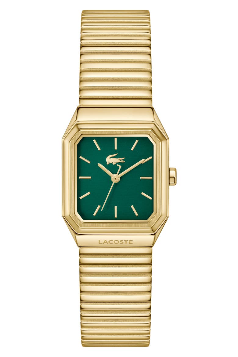 Rene Bracelet Watch, 23mm x 30.8mm, Main, color, GOLD/GREEN