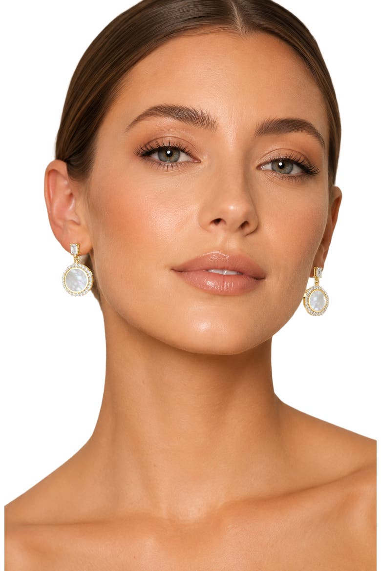 Mother of Pearl Drop Lab Diamond in 14K Gold, Alternate, color, Yellow Gold