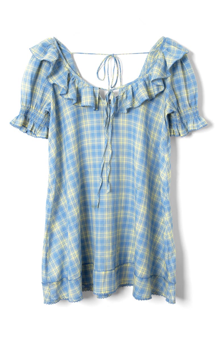 Damson Madder Harlow Organic Cotton Minidress, Main, color, Blue
